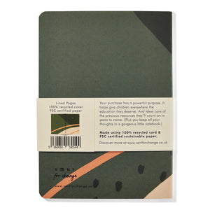 VENT for Change Recycled and Sustainable A5 Lined Ideas Notebook - Green